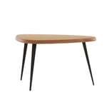 Cassina - 527 Mexique, Table In Natural Oak, 118x80x70, Mat Black Legs - Soffbord - Charlotte Perriand - Grå - Metall/Trä