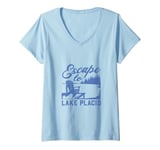 Womens Escape to Lake Placid V-Neck T-Shirt