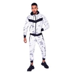 BIBOKAOKE Men's Jogging Suit Long Sleeve Hoodie Sweatshirt Sports Trousers Slim Fit Gym Training Tracksuit Jogger Jogging Suit Sports Suit Basic Design Tracksuit Leisure Suit with Pockets