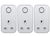 Hive Active Smart Plug with Signal Booster Feature, 3 Pack , White