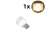 Mini lampe LED USB Portable 5V 1.2W,lumière vive,pour la maison,le bureau,avec batterie externe,pour PC Portable,Notebook,4 à 1 pièces - Type 1x Warm White