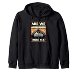 Are We There Yet? Funny Vintage Road Trip Design Zip Hoodie