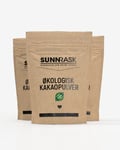 3x SunnRask Økologisk Kakaopulver 400g