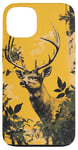 Coque pour iPhone 13 Jaune Pop Art Tropical Ozark Timber Vintage Cerf Camo