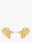 DPT Antwerp Stacked Ear Climber Earrings, Gold