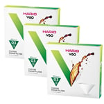 Hario V60 Coffee Filter Papers 120  Sheets, White, Size 3 x40