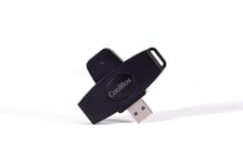 CoolBox USB 2.0 Electronic Folding ID Reader - Black Black/White