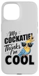 iPhone 15 Funny Parakeet Bird Lover My Parakeet Thinks I'm Cool Cute Case