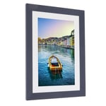 (US Plug 100‑240V)WiFi Digital Photo Frame Touch Screen Photo Frame SG