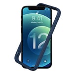 RHINOSHIELD Bumper Case compatible with [iPhone 12 Pro Max] | CrashGuard NX - Shock Absorbent Slim Design Protective Cover 3.5M / 11ft Drop Protection - Navy Blue