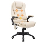 Executive Office Chair with Massage Heat PU Leather Reclining Chair