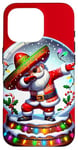 iPhone 16 Pro Mexican Santa Claus Dabbing Christmas Sombrero Cholo Case