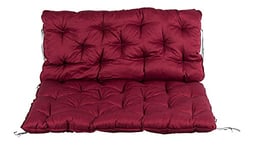 Meerweh Coussin avec Dossier pour Palette 120 x 140 x 10 cm Rot