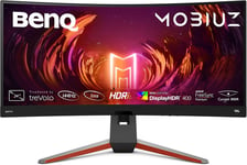 Mobiuz Ex3410R Écran Curved Gaming (34 Pouces,Ultrawide,1440P,144 Hz,1Ms,Hdr 400,Freesync Premium Pro,Télécommande)