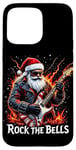 iPhone 15 Pro Max Rock the Bells Christmas Rocker Santa Rock Guitarist Case