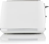 Swan Serenity Kettle & 4 Slice Toaster Set Matt White Finish with Chrome Trim