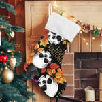 Julklapp, personliga julklappsstrumpor 2-pack Höst Skelett Löv Halloween 45,7 cm Julstrumpor Hängande Ornament Eldstad f