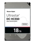 WD Ultrastar DC HC550 WUH721818AL5204 - Disque dur - 18 To - interne - 3.5" - SAS 12Gb/s - 7200 tours/min - mémoire tampon : 512 Mo