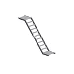 DUARIB - Escalier à paliers - travée de 2.5m - hauteur : 2m - pour échafaudage MULTI 4X - aluminium