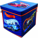 Hot Wheels A1686XX ZipBin 300 Car Storage Cube and Playmat, Brown