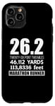 Coque pour iPhone 11 Pro 26,2 MILES 46,112 YARDS 313,886 PIEDS MARATHON COURNER Meme