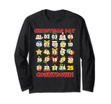 2024 Christmas Countdown Calendar 25 Days Till Merry Xmas Long Sleeve T-Shirt