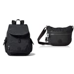 Kipling City Pack S Women's Backpack Handbag, Black Noir, One Size Women's ARTO S Crossbody, Black (Black), One Size