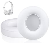 Link Dream Replacement Earpads for Beats Solo 2 Solo 3 - Replacement Ear Cushions Memory Foam Ear Pads Cushion Cover for Solo 2 & Solo 3 Wireless Headphones (White)