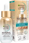 Garnier Ambre Solaire Natural Bronzer, Self Tan Drops for Face, Hyaluronic...