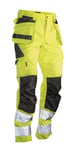 Hantverksbyxa varsel gul strl. c58 jobman workwear