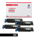 TONER 45807106 45807106 Noir x 4 Compatible pour OKI-NOPAN-INK OKI B 412 DN OKI B 432 DN OKI B 512 DN OKI MB 472 dnw OKI MB 492 dn OKI MB 562 dnw