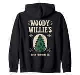 Woody Willie's Bush Trimming, Funny Fake Company Gardening Zip Hoodie