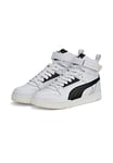 PUMA Unisex Kids Rbd Game Jr Baskets, Puma White Puma Black Puma Team Gold, 38.5 EU