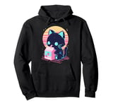 Cat Strawberry Milk Anime 90s Japanese Cat Japan Pullover Hoodie