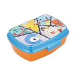 My sweety pop - Boîte à goûter - Lunch box - Pour enfant - Crèche - Maternelle - Ecole - Vacances - Repas - 17 cm - Idée Cadeau - Pokémon - Bleu/Orange - pour garcon