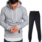 BIBOKAOKE Men's Jogging Suit Long Sleeve Hoodie Sweatshirt Sports Trousers Slim Fit Gym Training Tracksuit Jogger Jogging Suit Sports Suit Basic Design Tracksuit Leisure Suit with Pockets