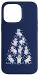 Coque pour iPhone 14 Pro Max Ours polaire Arbre de Noël Drôle Ours de glace Vacances