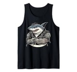 Shark Fin Costume Adult Mens Womens shark boy adult Tattoos Tank Top