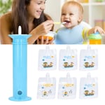 Baby Food Pouch Maker Reusable Fruit Feeder Safe Food Squeeze Puree 7pcs Set For