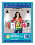 OXFORD Protège-Documents Polyvision A4 120 vues / 60 pochettes Couverture Polypro Bleu