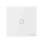 Interrupteur Mural Intelligent,Interrupteur Connecte Wifi Sans Fil,Compatible Avec Alexa,Google Home Et Ifttt,Interrupteur Tactile Avec Contrôle A Distance Et Fonction De Temps(1 Gang)