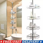 4 Tier Telescopic Bathroom Wall Corner Shelf Rack Shower Caddy Storage Organizer