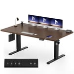 Homall Bureau Assis Debout Électrique 180x80 cm Bureau Réglable en Hauteur avec Fonction Mémoire et Système Anti-Collision, avec Plateau de Gestion des Câbles