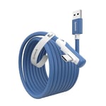 Syntech Link Cable 16 FT Compatible with Meta Quest 3S/Oculus Quest 3, Quest2/Pro/Pico4 Accessories and PC/SteamVR, High Speed PC Data Transfer, USB 3.0 to USB C Cable for VR Headset, Elemental Blue