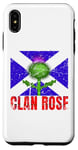 Coque pour iPhone XS Max Clan Rose Tartan Nom de famille écossais Scotland Pride