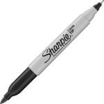 12 st Sharpie permanent marker tvillingspets, dubbelsidig, svart