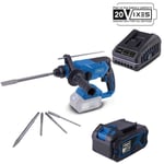 Perforateur brushless - SCHEPPACH - 20V IXES - 2,2 joules - 1400 tours/min - BC-RHD230-X + batterie 4Ah + chargeur 2,4Ah