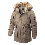 Parka Homme De Marque À Capuche Detachable Épaississant Manteau Hommes À Poches Multiples Doudoune Homme -Zs306813