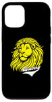 Coque pour iPhone 12/12 Pro Lion jaune Bravery Lion inspirant mignon