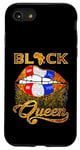 Coque pour iPhone SE (2020) / 7 / 8 Patriotic Black Queen Drapeau américain Lèvres Black Girl Magic